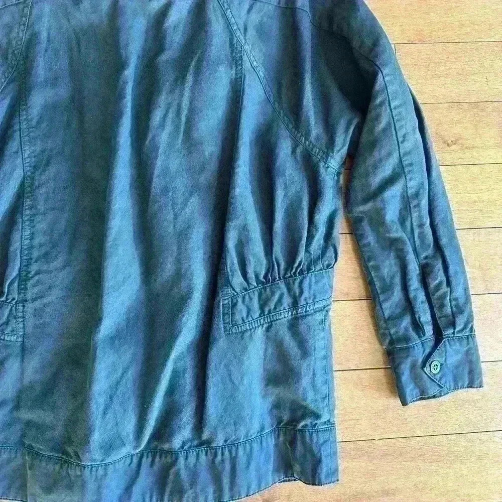 French Connection | Linen and cotton grey slate colored jacket size 4 small - Picture 7 of 7